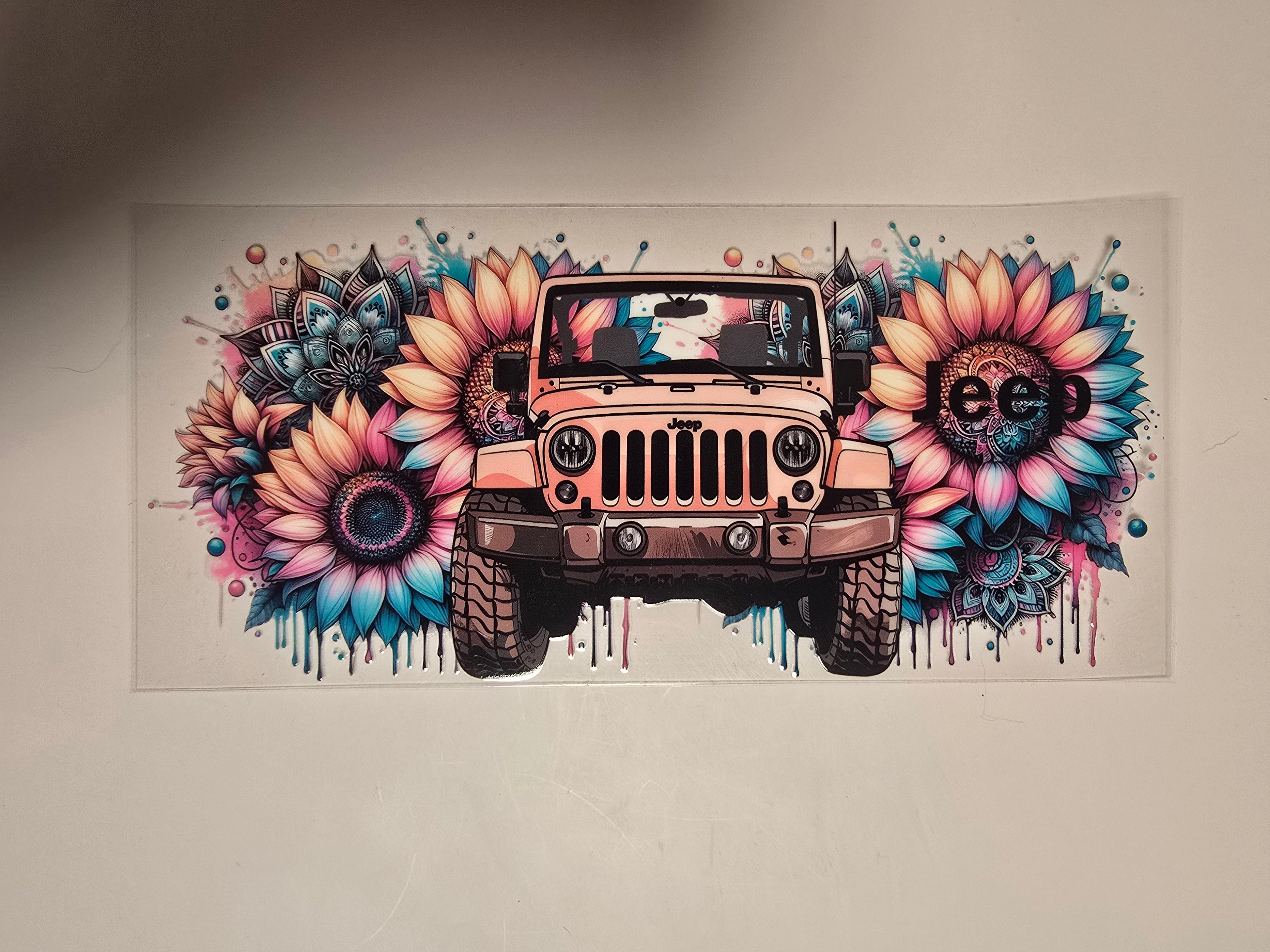 Pink Jeep 16oz Wrap