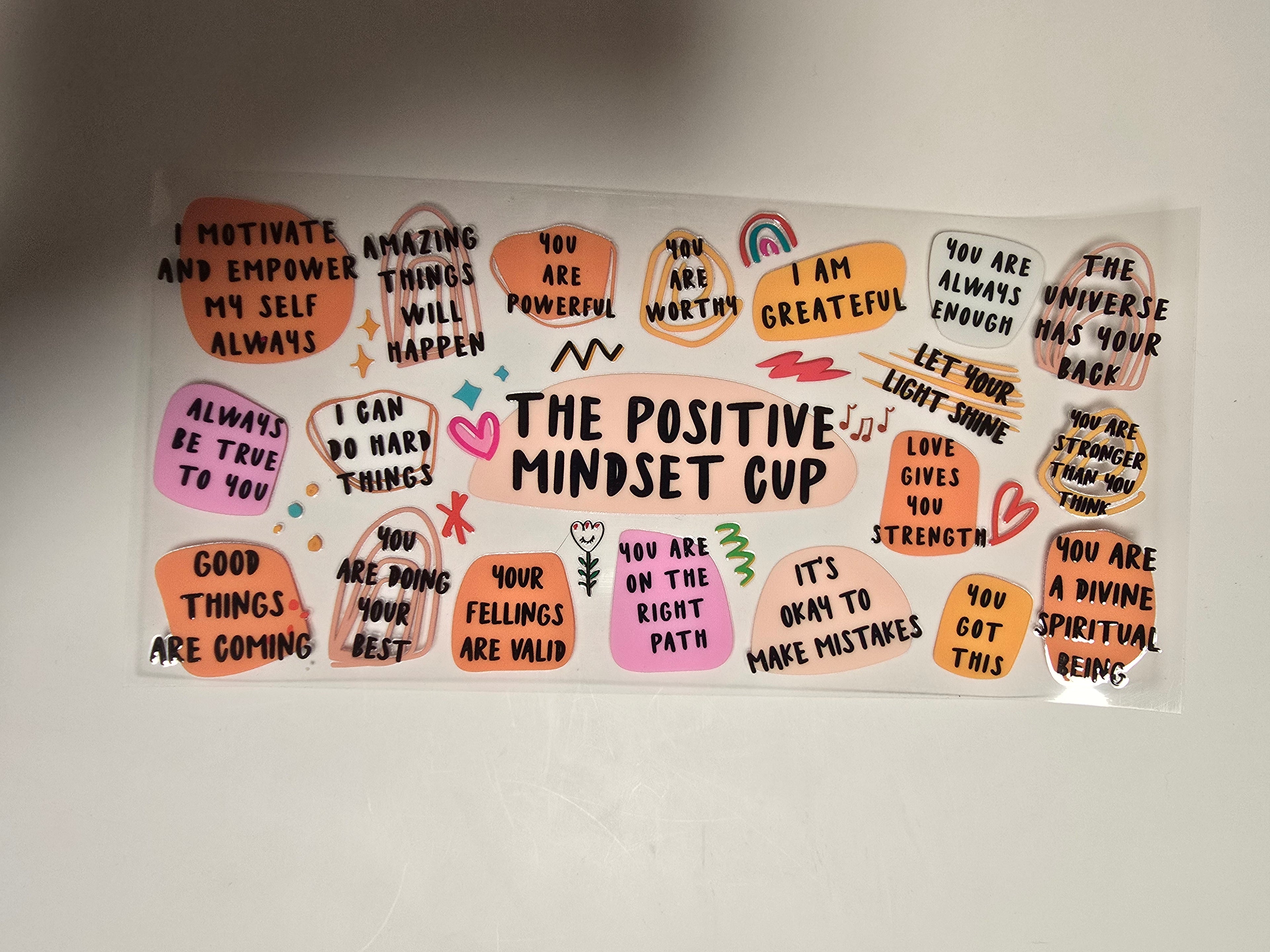 The Positive Mindset Cup 16oz wrap