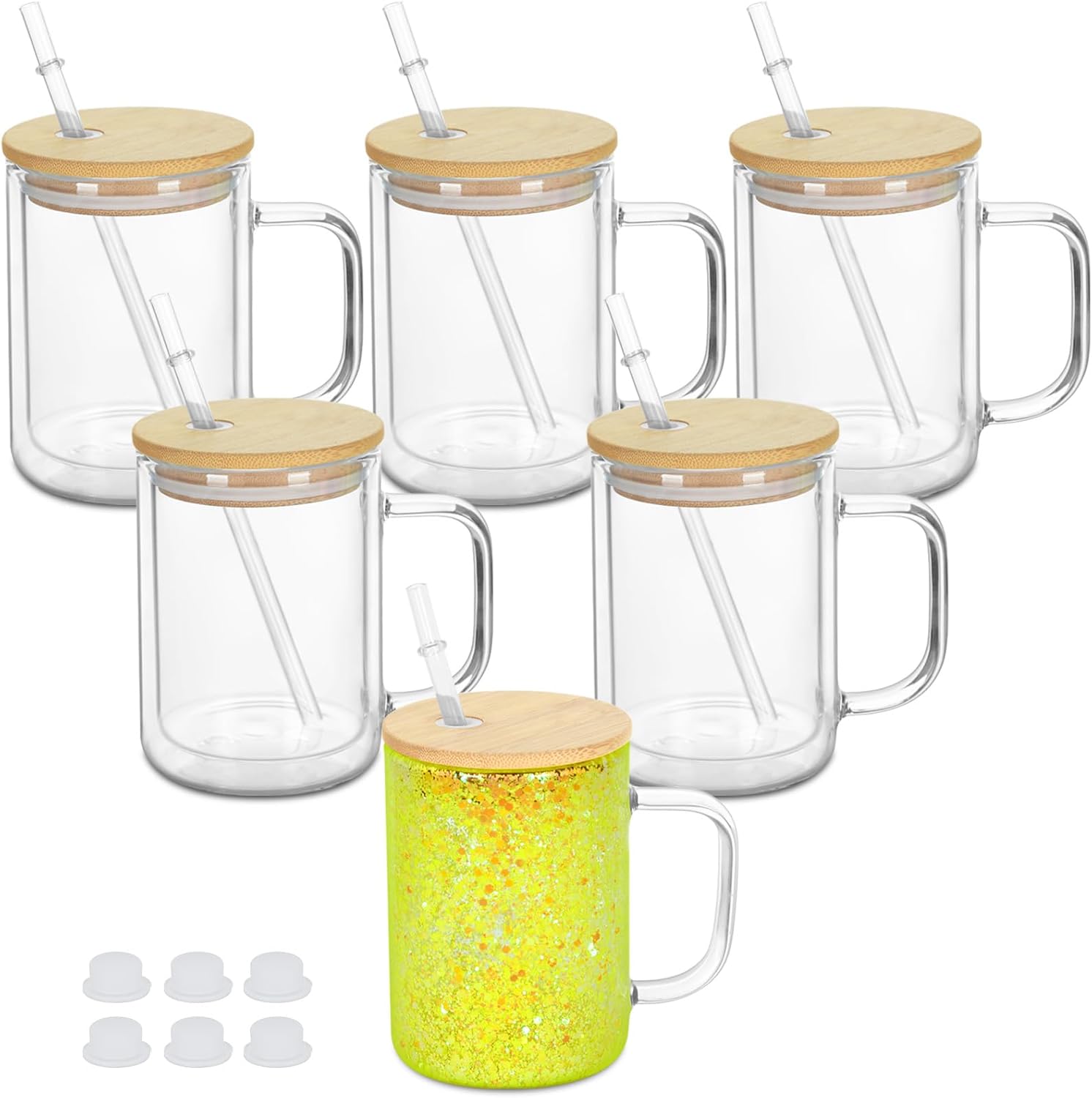 15oz Glass Coffee Mug