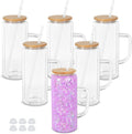 20oz glass with handle snowgloble