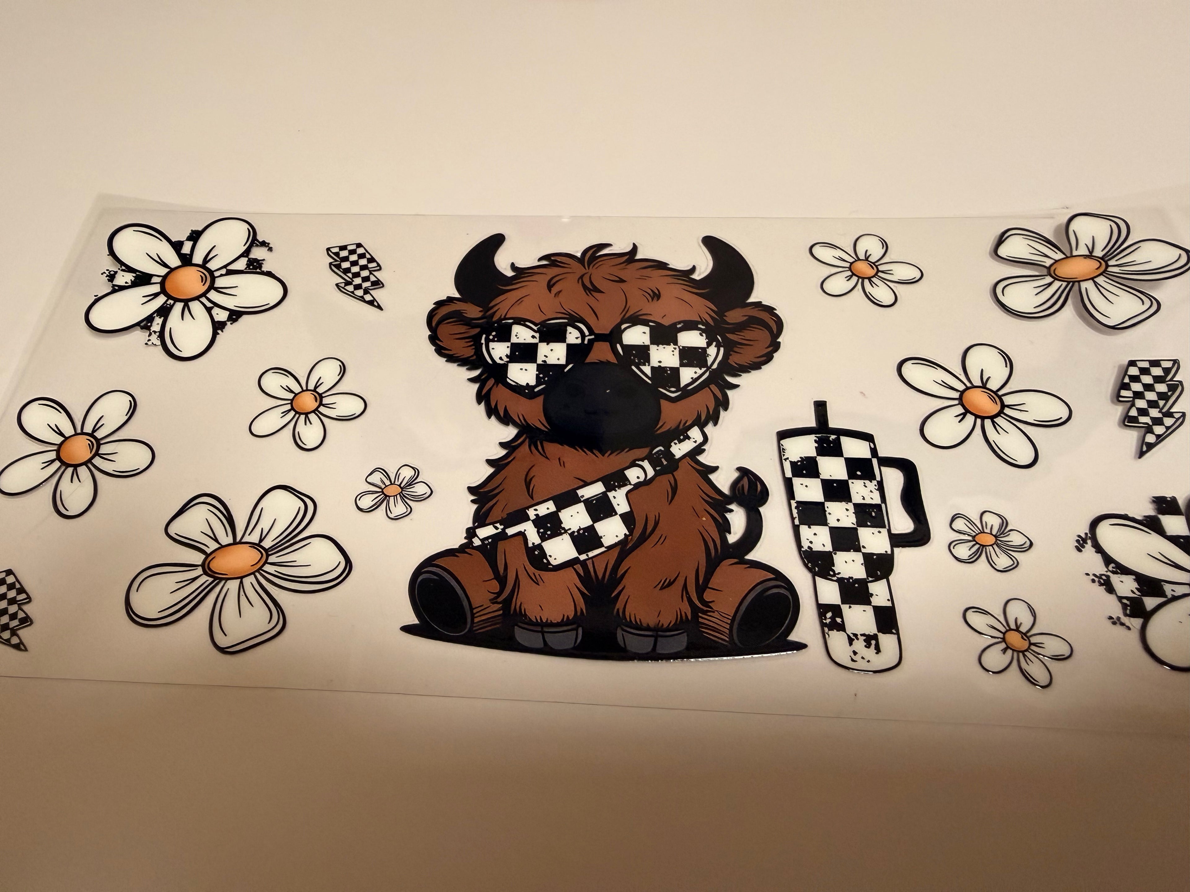 Highland Cow 16oz Wrap