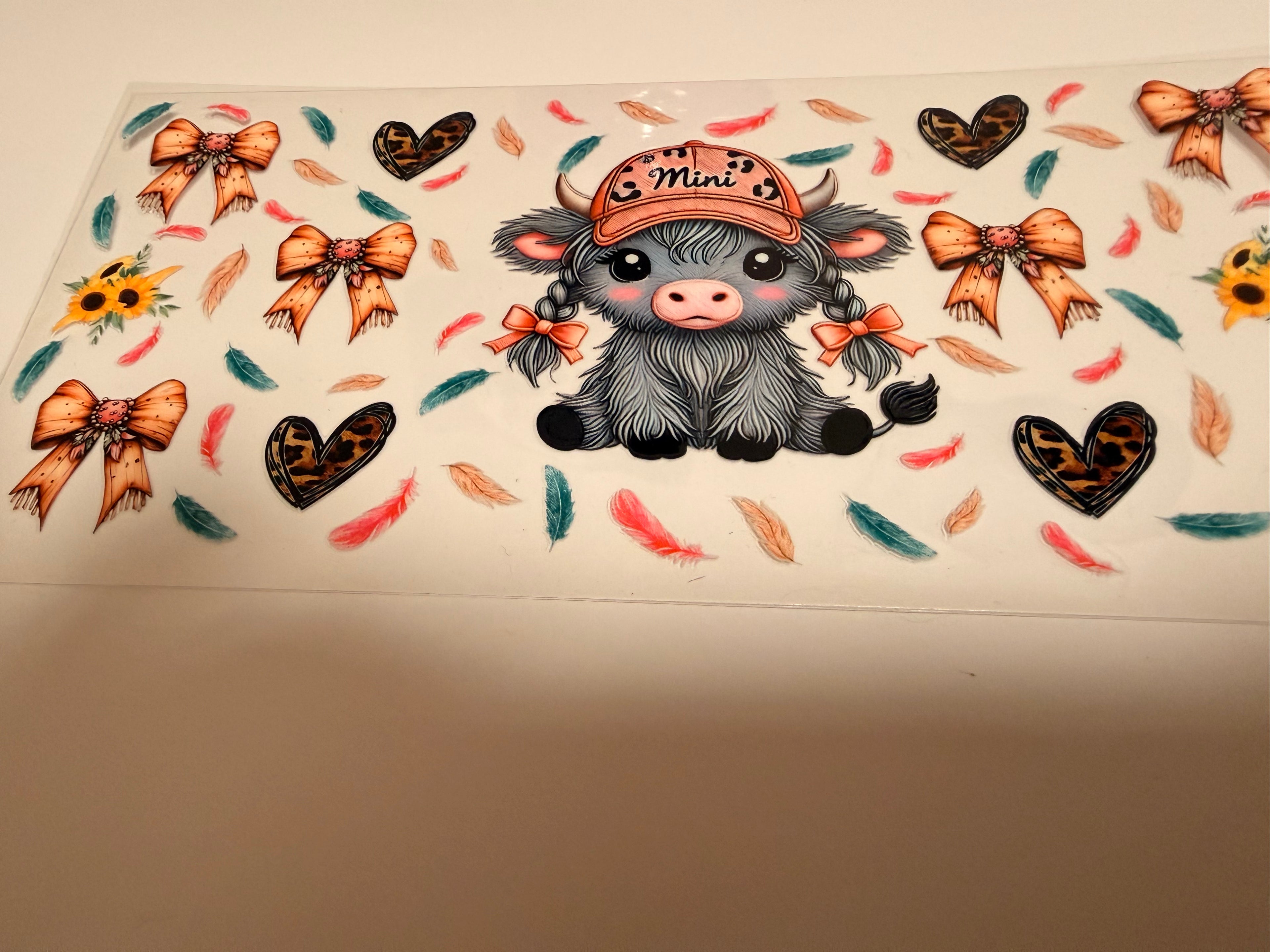 Highland Cow 16oz Wrap