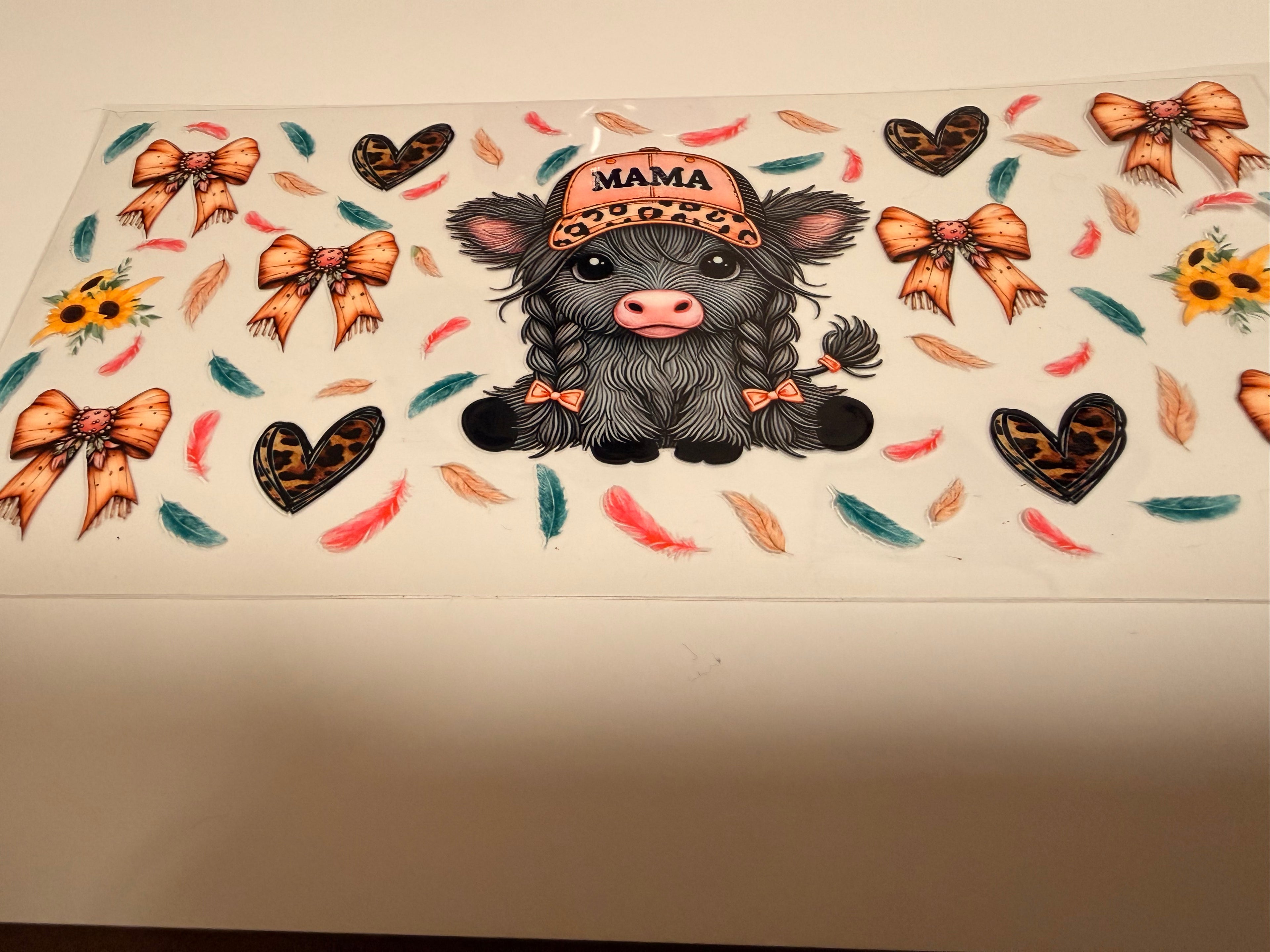 Highland Cow 16oz Wrap