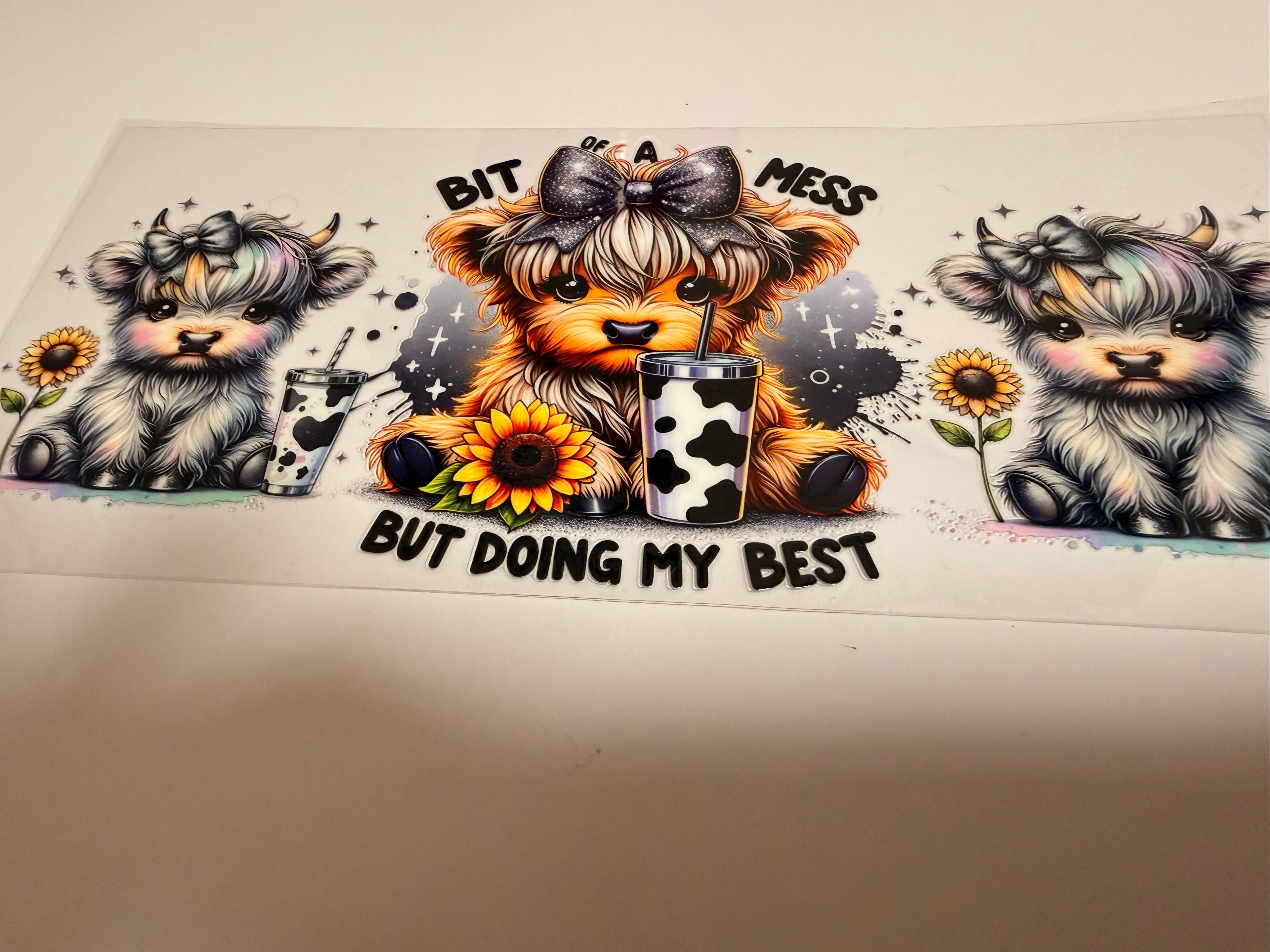 Highland Cow 16oz Wrap