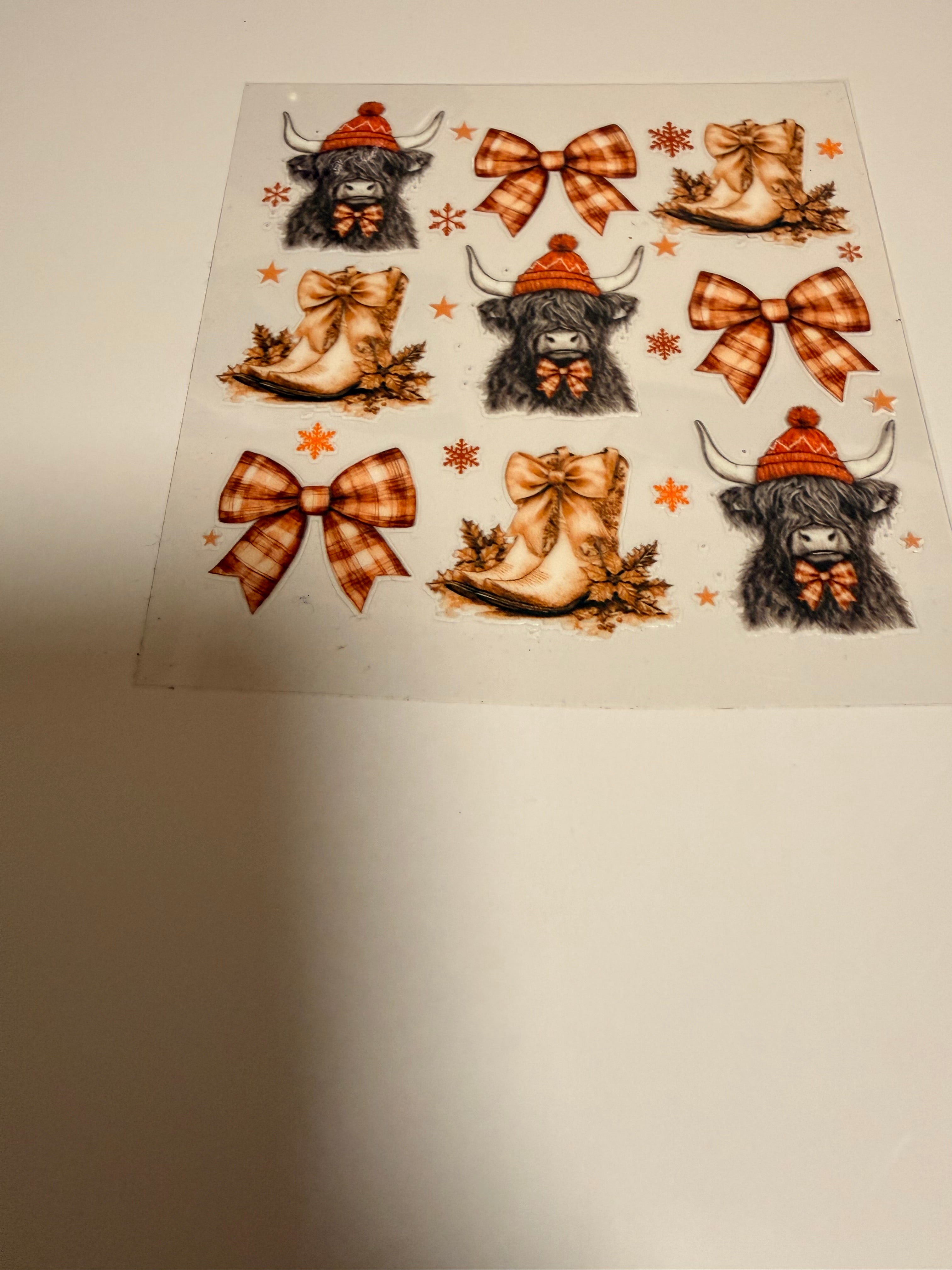 Cow bows and boots Decal