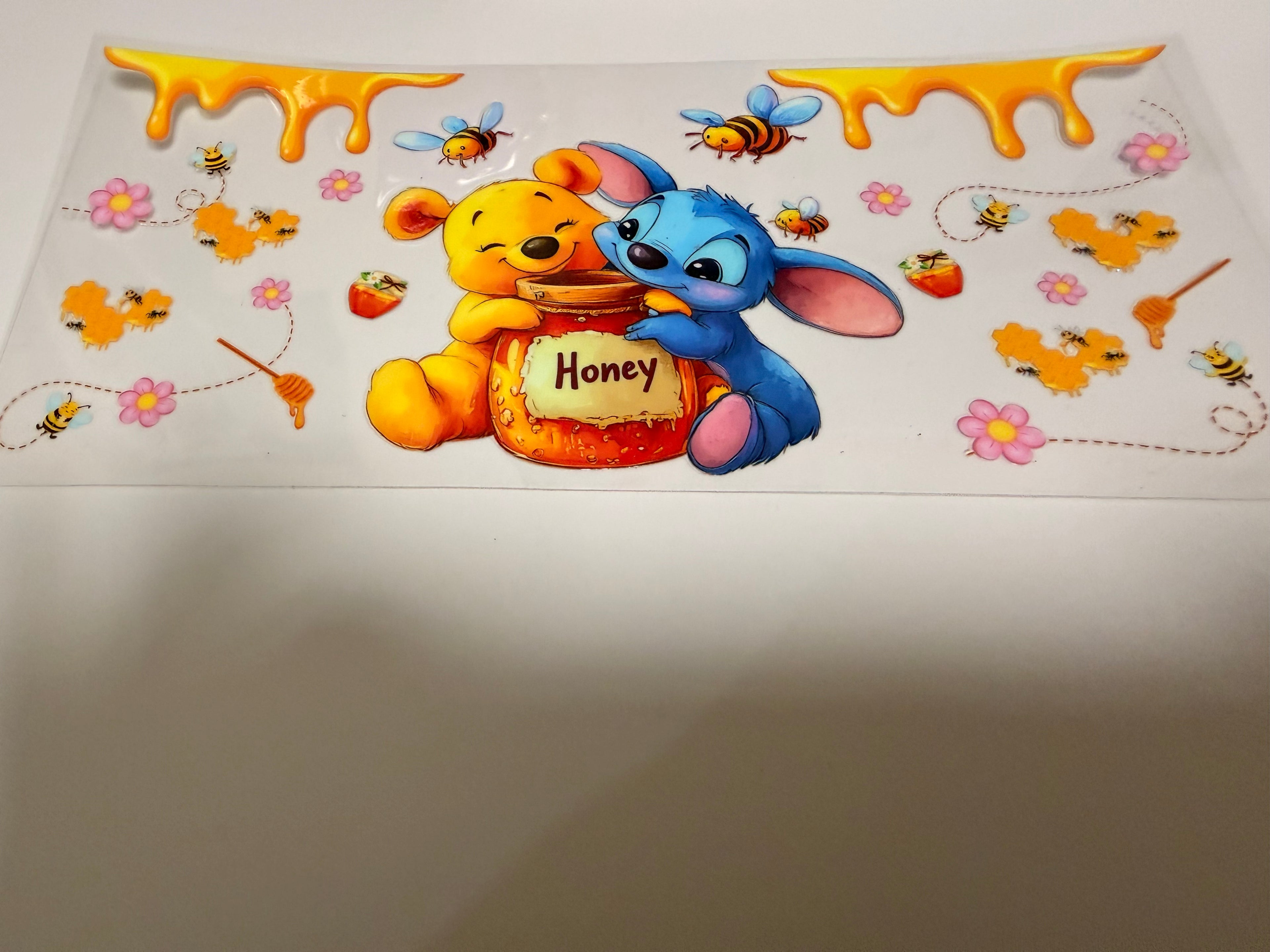 Pooh Bear and Stich 16oz wrap