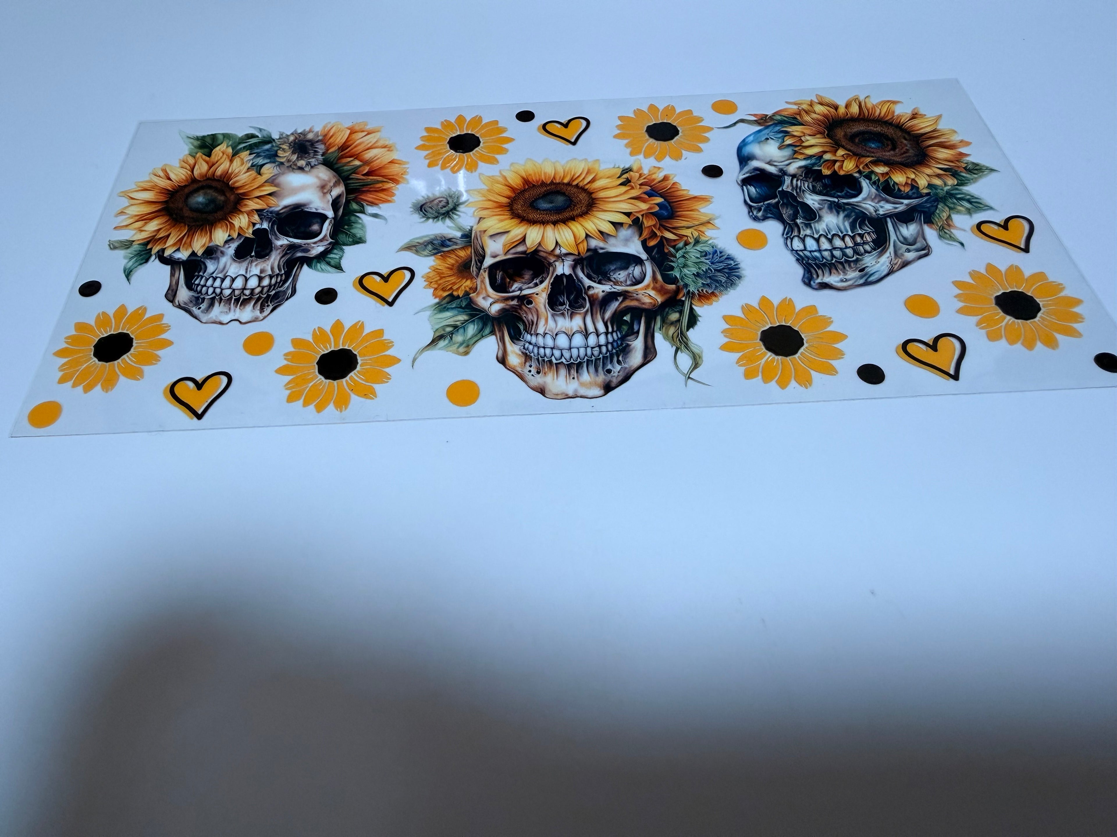 Skull Sunflower 16oz Wrap
