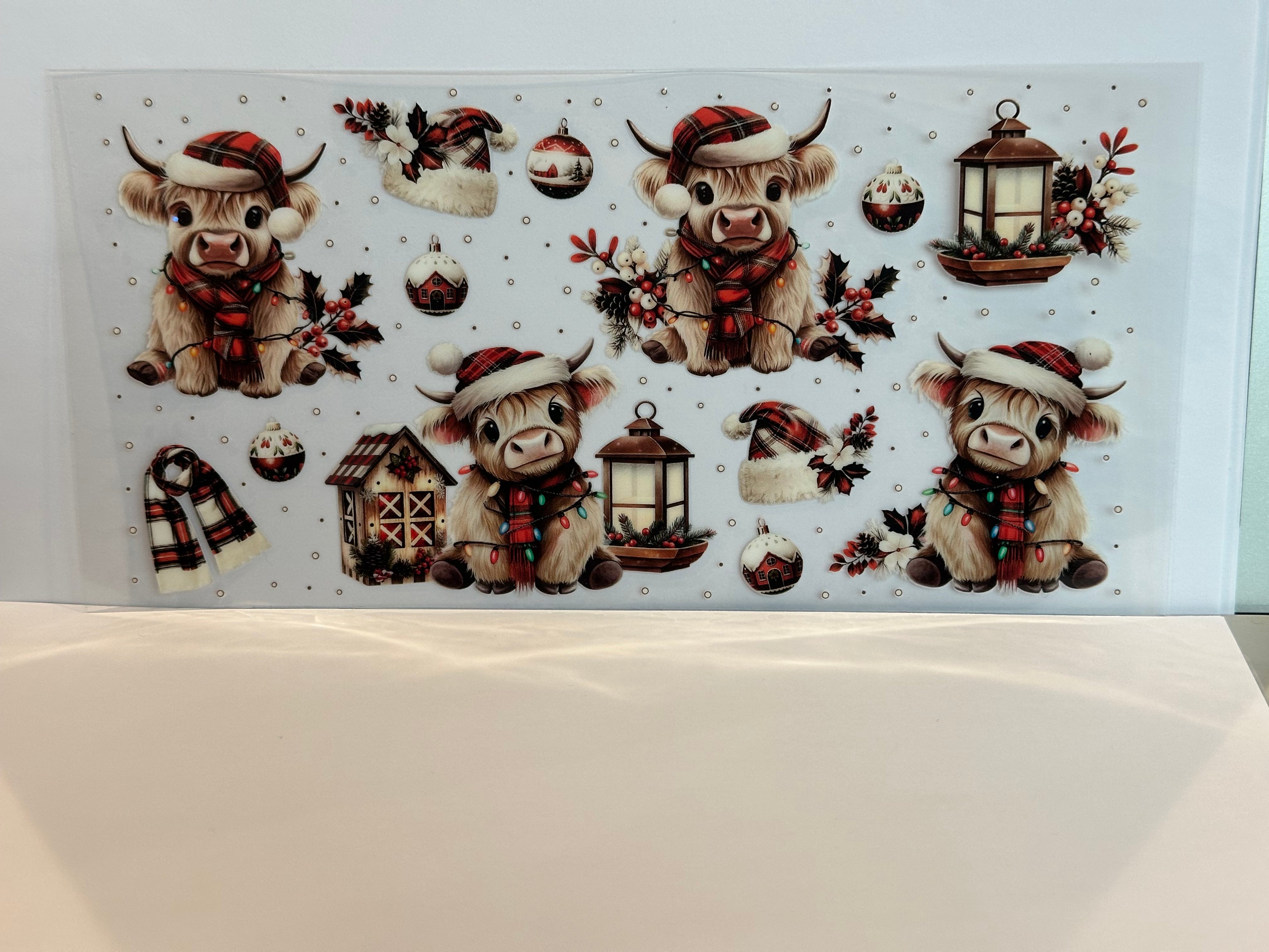 Baby Cow Christmas 16ozWraps