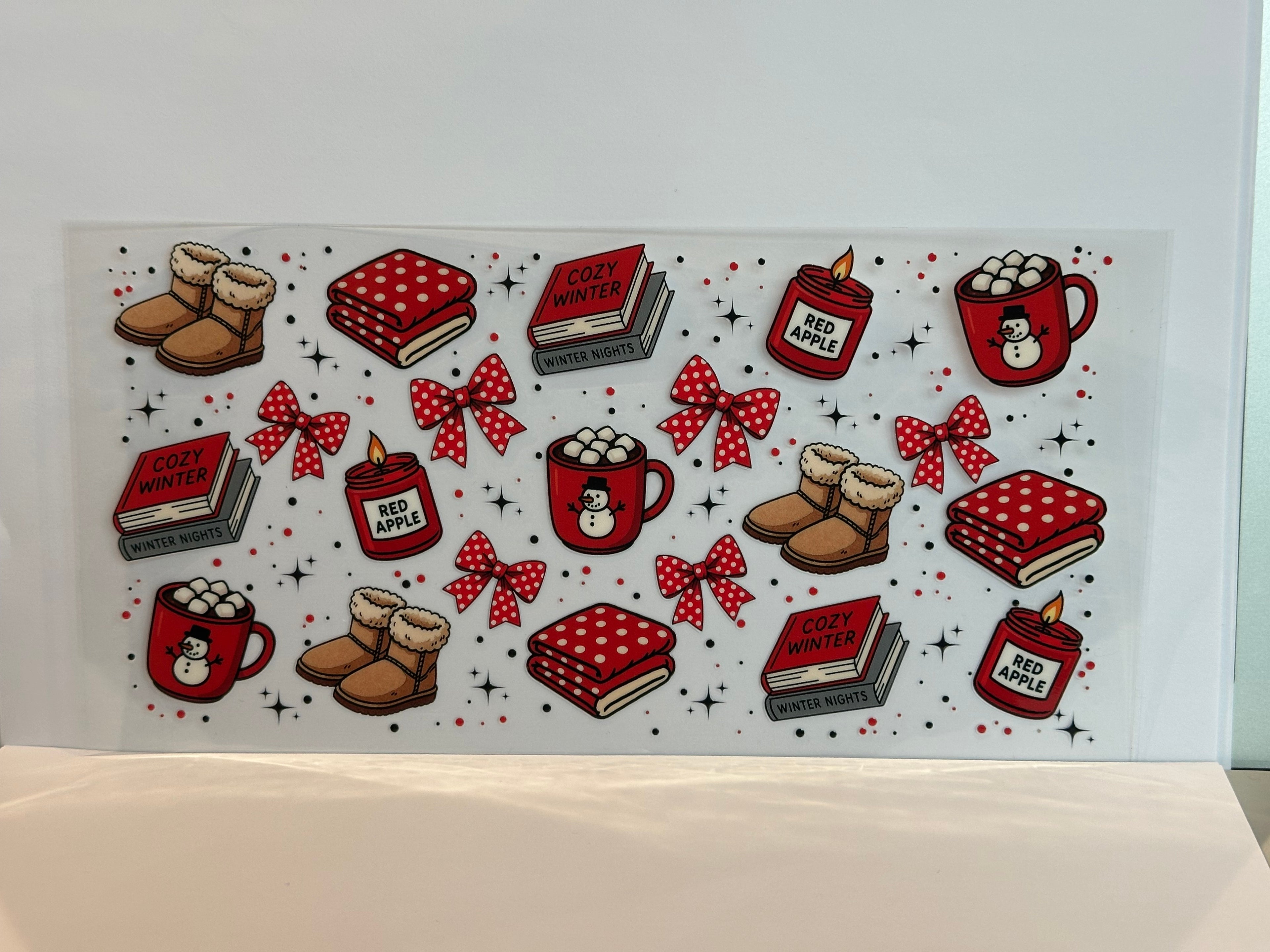 Book Christmas 16oz Wraps
