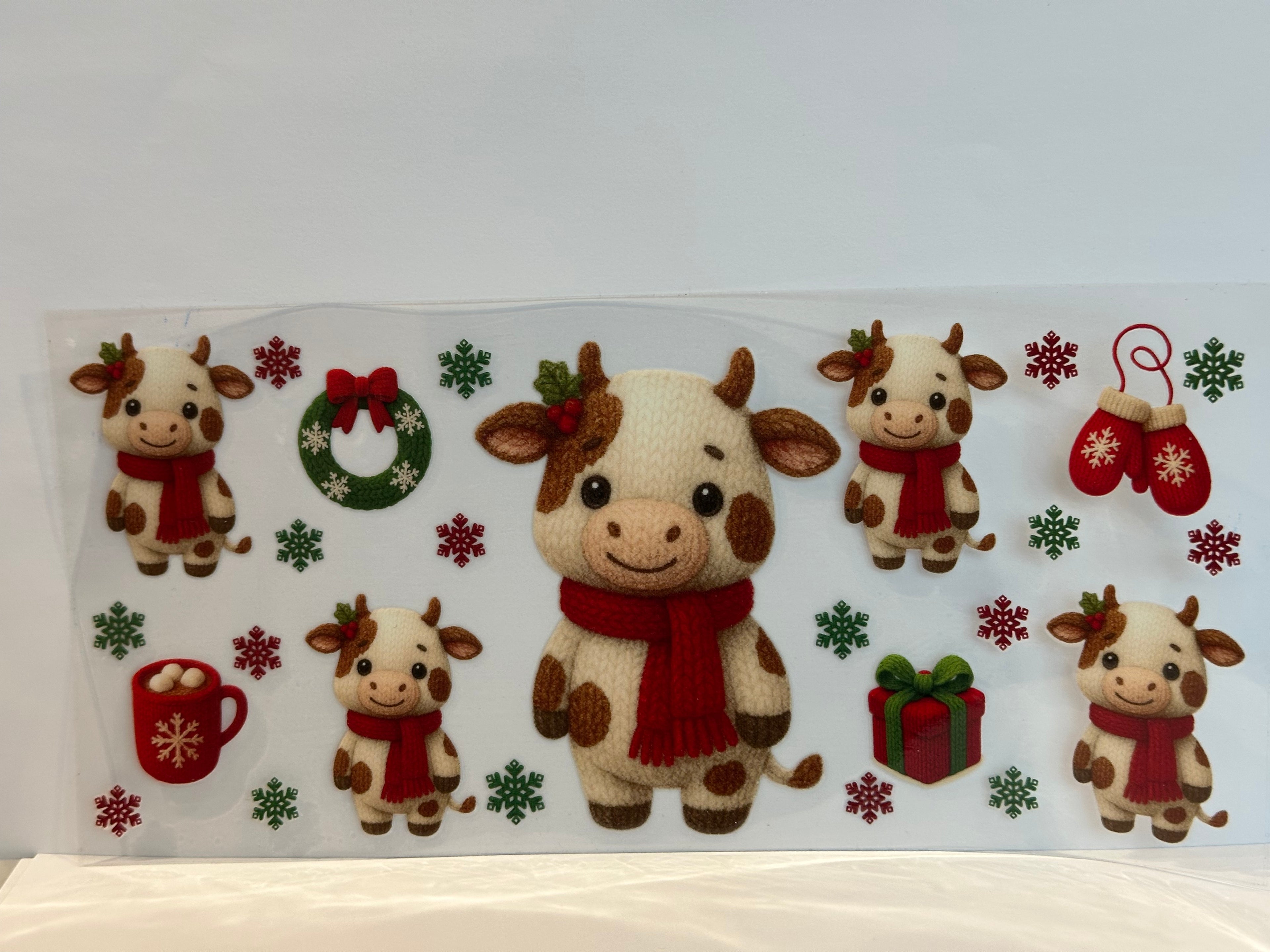 Baby Cow Christmas 16 oz Wrap