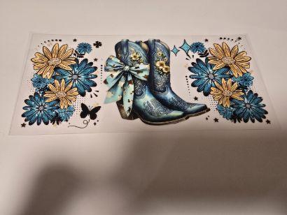 Blue Cowboy Boots 16oz Wrap
