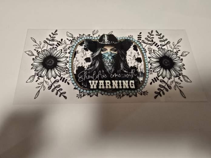 Warning Label 16oz Wrap