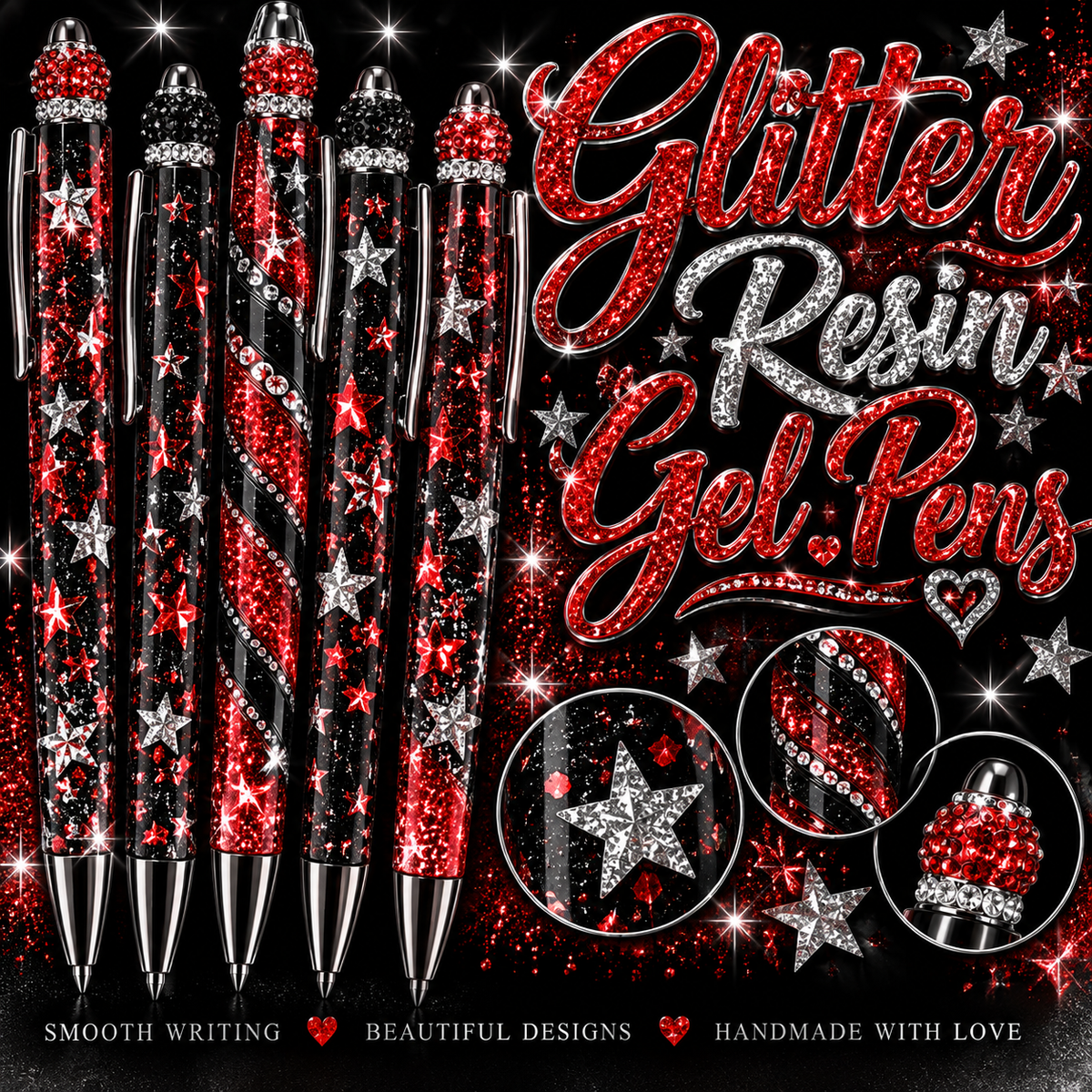 Glitter Resin Gel Pens
