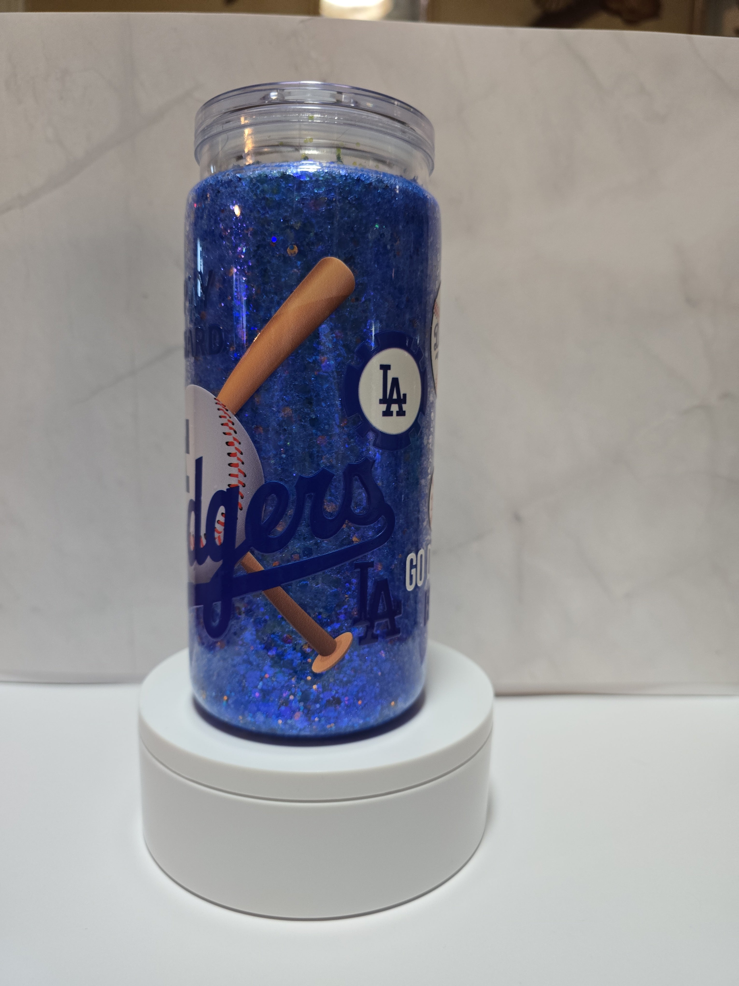 20oz Dry Glitter,  Baseball, Snowglobe cup