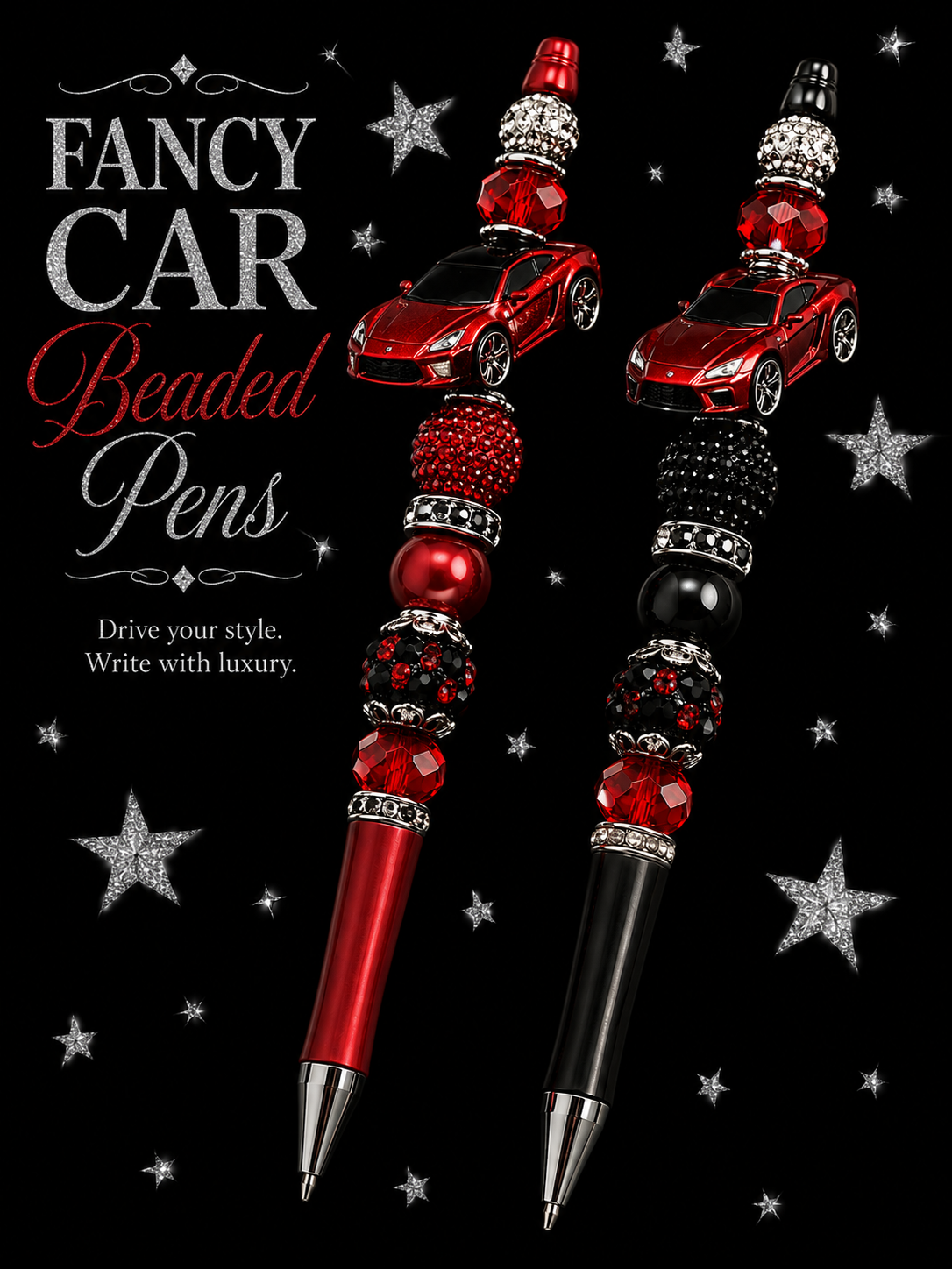 Fancy Beaded Car Pens