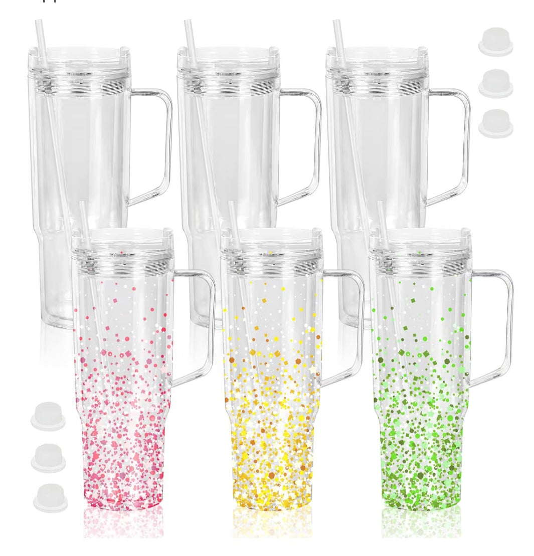 40oz Snowglobe cup with handle