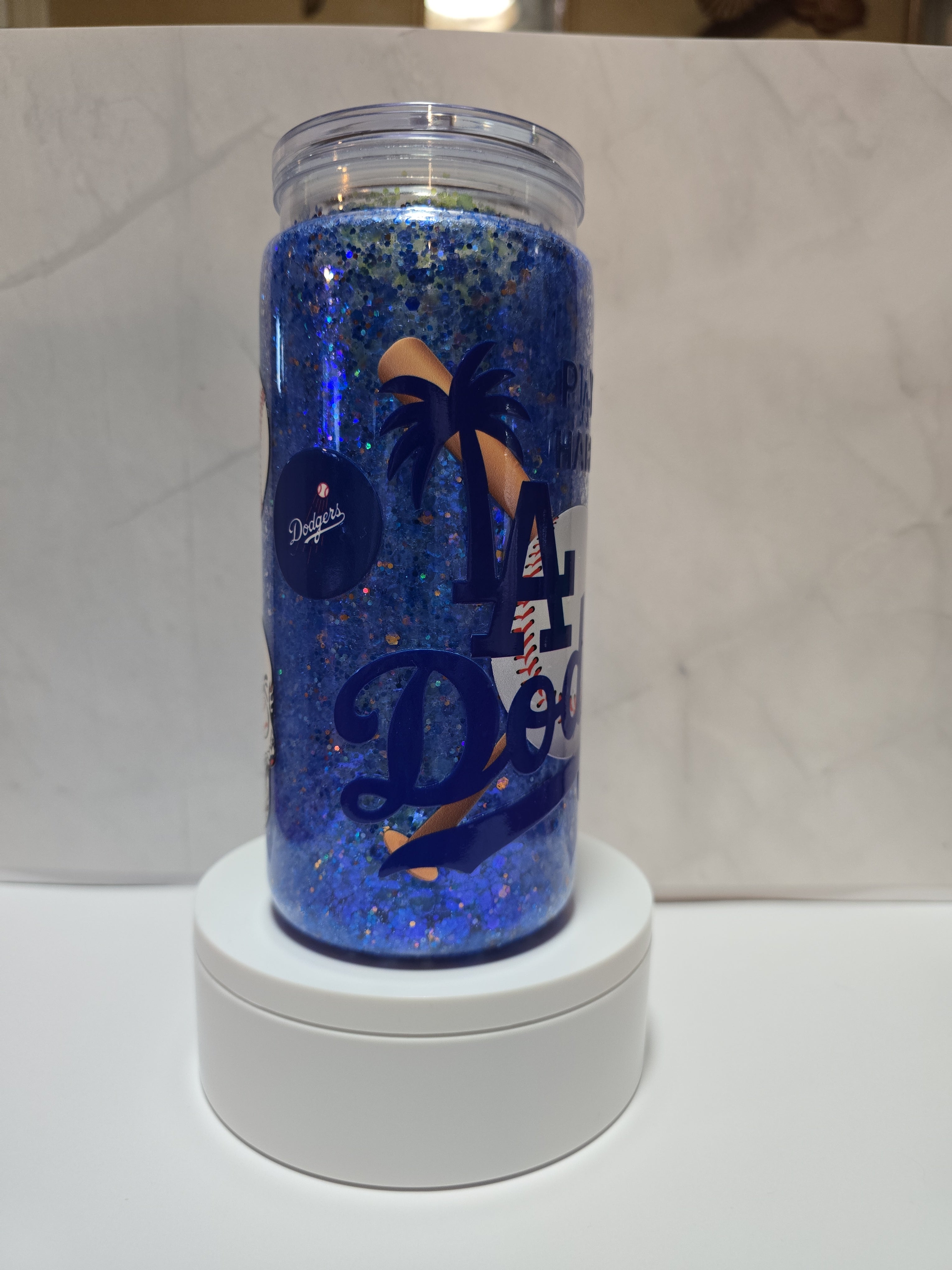 20oz Dry Glitter,  Baseball, Snowglobe cup