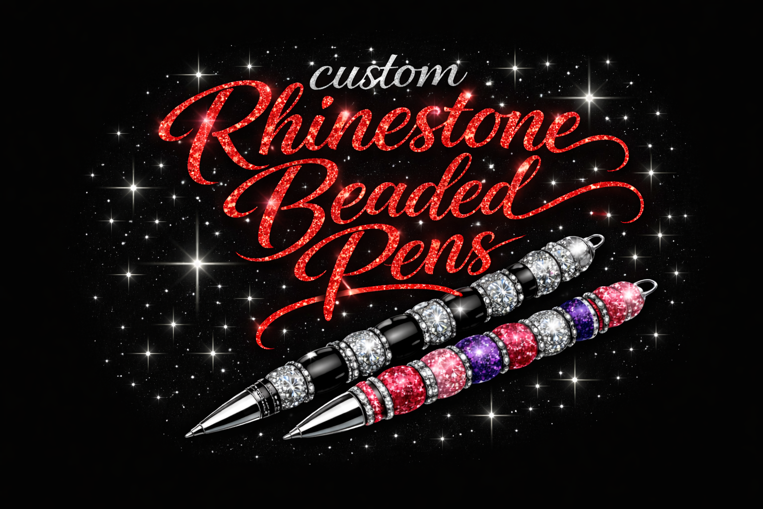 Custom Rhinestone Beaded Pens